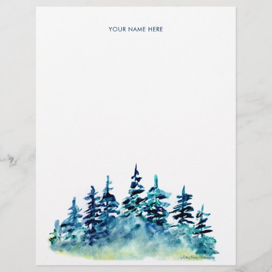 En-tête de la lettre Monogramme de la forêt de pin (Devant)