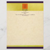 EN-TÊTE DE LETTRE 麻の葉文様のエレガントなレターヘッド(ロゴ付き) (Devant)