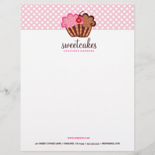 En-tête De Lettre 311-Sweet durcit le petit gâteau stationnaire