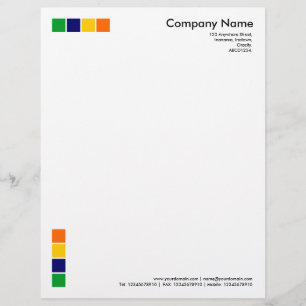 En-tête De Lettre 4 Carrés couleur