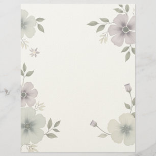 En-tête de lettre à cadre floral