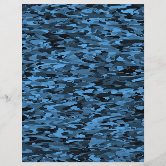 En-tête De Lettre Abstrait Motif bleu noir (Devant)