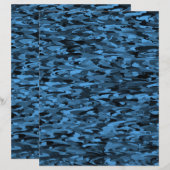 En-tête De Lettre Abstrait Motif bleu noir (Devant / Derrière)