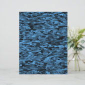 En-tête De Lettre Abstrait Motif bleu noir (Debout devant)