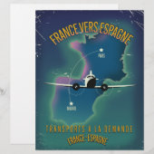 En-tête De Lettre Affiche de vacances France en Espagne (Devant / Derrière)