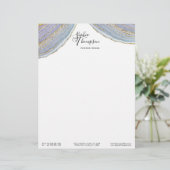 En-tête De Lettre Agate moderne de Geode de lavande d'or - en-tête (Debout devant)