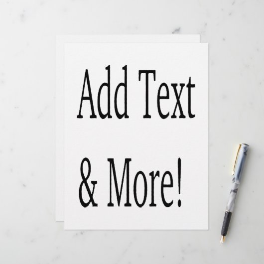 En-tête De Lettre Ajouter du texte et plus ! Customisez votre propre (Devant/Arrière en situation)