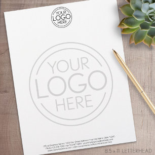 En-tête De Lettre Ajouter Votre Logo Entreprise Moderne Minimaliste