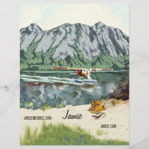 En-tête De Lettre Alaska Bush Avion Et Pêche Voyage