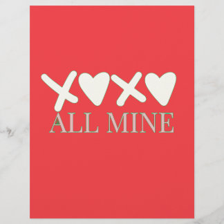 En-tête De Lettre ALL MINE XOXO Valentine Shirt - Minimal Love Desig