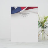 En-tête De Lettre American Flag Nom de l'entreprise (Debout devant)