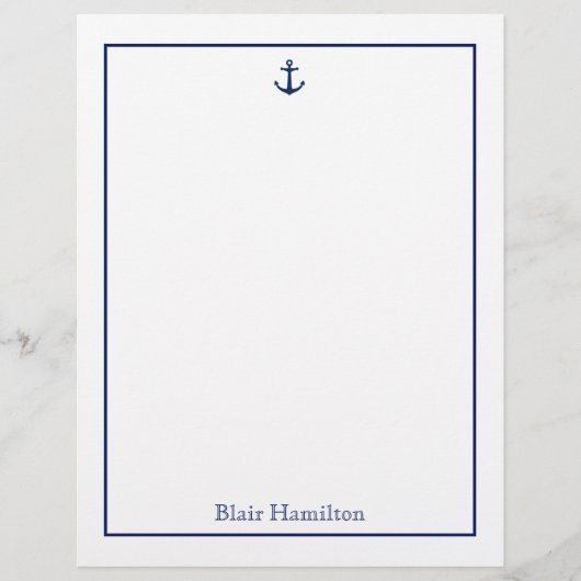 En-tête De Lettre Ancre de la marine (Devant)