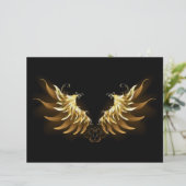 En-tête De Lettre Ange d'or sur arrière - plan noir (Debout devant)