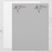 En-tête De Lettre Angel blanc coloré (Devant / Derrière)