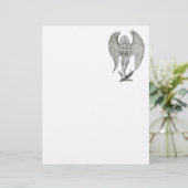 En-tête De Lettre Angel, Crayon, design noir et blanc (Debout devant)