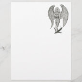 En-tête De Lettre Angel, Crayon, design noir et blanc (Dos)