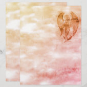 En-tête De Lettre Angel en style tatouage (Devant / Derrière)