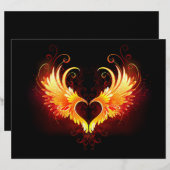 En-tête De Lettre Angel Fire Heart with Wings (Devant / Derrière)