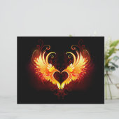 En-tête De Lettre Angel Fire Heart with Wings (Debout devant)