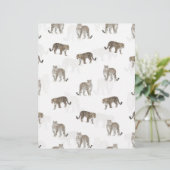 En-tête De Lettre Animaux de la jungle du léopard blanc moderne (Debout devant)