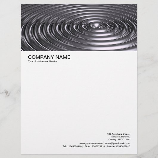 En-tête De Lettre Anneaux concentrés - Chrome (Devant)