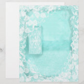 En-tête De Lettre Aqua and Lace Junk Journal (Devant / Derrière)