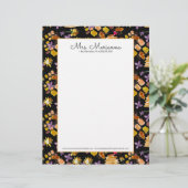 En-tête De Lettre Aquarelle à la main Abee Art Botanique Motif flora (Debout devant)