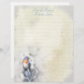 En-tête De Lettre Aquarelle Bleu (Devant / Derrière)