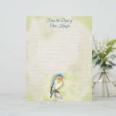 En-tête De Lettre Aquarelle Bleu (Debout devant)