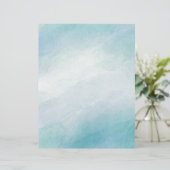 En-tête De Lettre Aquarelle bleue (Debout devant)