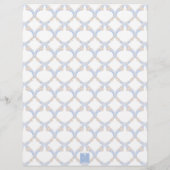 En-tête De Lettre Aquarelle Designer Blue Monogram Crest Mariage (Dos)