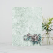 En-tête De Lettre Aquarelle et Rose (Debout devant)