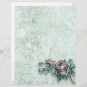 En-tête De Lettre Aquarelle et Rose (Devant / Derrière)