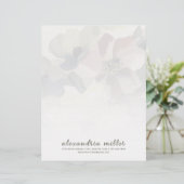 En-tête De Lettre Aquarelle Floral et Papeterie verte (Debout devant)