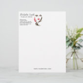 En-tête De Lettre Aquarelle maquillage visage marque artiste (Debout devant)