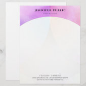 En-tête De Lettre Aquarelle moderne Elégant Modèle design simple (Devant / Derrière)