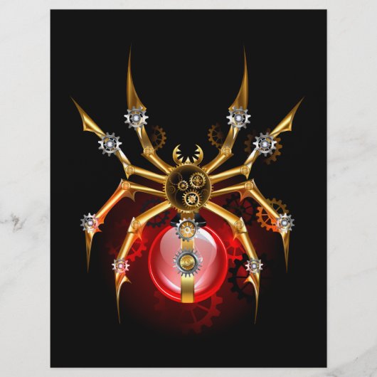 En-tête De Lettre Araignée en vapeur noire (Devant)