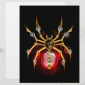 En-tête De Lettre Araignée en vapeur noire (Devant / Derrière)