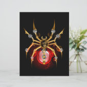 En-tête De Lettre Araignée en vapeur noire (Debout devant)