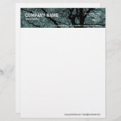 En-tête De Lettre Arbre à contraste élevé - Vert océan (Devant / Derrière)