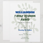 En-tête De Lettre Arbre personnalisé par certificat de récompense de (Devant / Derrière)