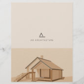 En-tête De Lettre Architecte Japandi Moderne (Dos)
