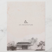 En-tête De Lettre Architecte Japandi Moderne (Dos)
