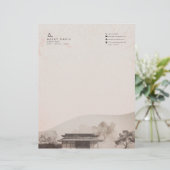 En-tête De Lettre Architecte Japandi Moderne (Debout devant)