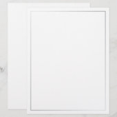 En-tête De Lettre Argent vierge (Devant / Derrière)