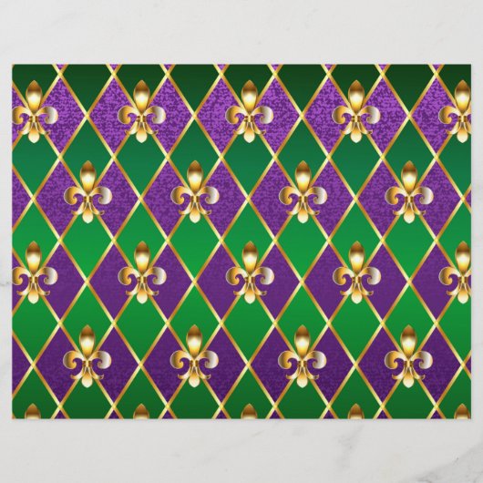 En-tête De Lettre Arrière - plan de bijoux Mardi Gras (Devant)