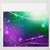 En-tête De Lettre Arrière - plan mardi Gras Festive violet (Devant / Derrière)