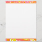 En-tête De Lettre Art fluide rose et orange (Devant)