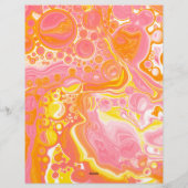 En-tête De Lettre Art fluide rose et orange (Dos)