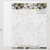 En-tête De Lettre Avec Motif Adresse faite sur commande botanique de fleurs (Devant / Derrière)